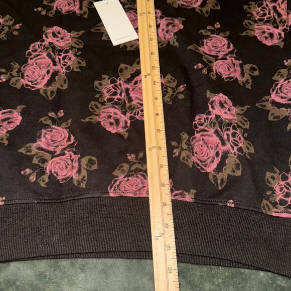 Taelynn Crew Neck Flower Printed Sweat Shirt Women's Large Pullover Lounge Wear - Picture 8 of 10